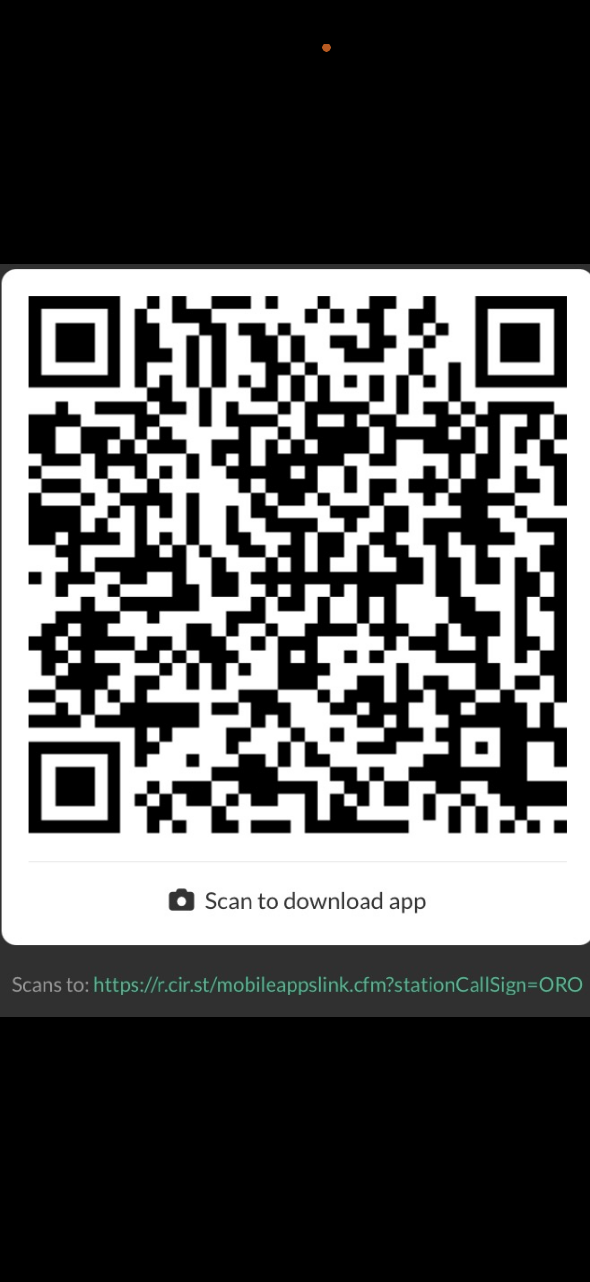 Scan this QR code to download the Outlaw Radio Online mobile app